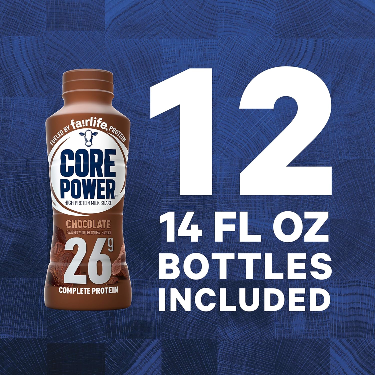 Core Power Fairlife 26G Protein Milk Shakes, Liquid Ready To Drink For Workout Recovery, Chocolate, 14 Fl Oz Bottle (Pack Of 12)