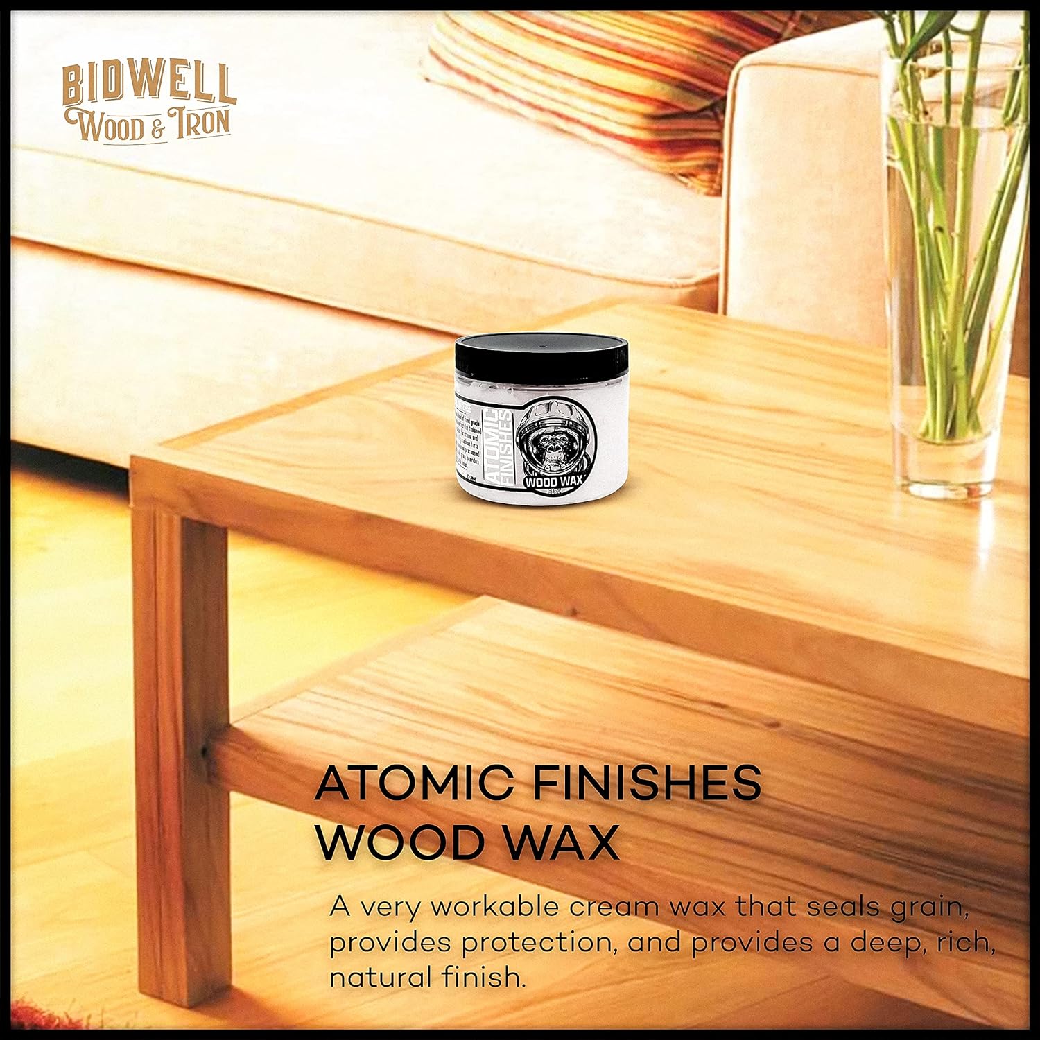 Atomic Finished Wood Wax Multipurpose Natural Wax Premium Quality Beeswax Furniture Polish and Cleaner 6 oz : Health & Household