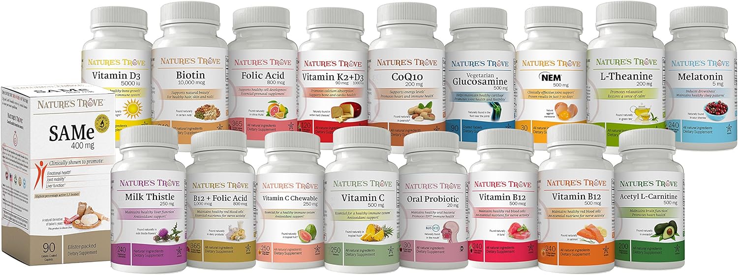Nature's Trove Biotin 5000 mcg Maximum Strength 365 EZ Chew Tablets Cherry Flavor : Health & Household