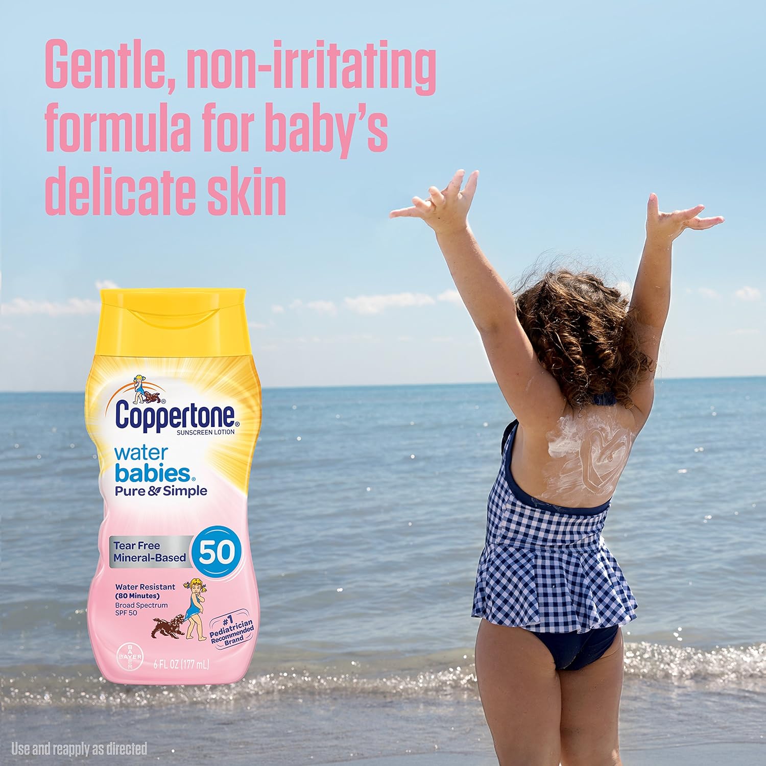 Coppertone Waterbabies Fragrance Free Spf 50 Baby Sunscreen Lotion, 8 Fl Oz