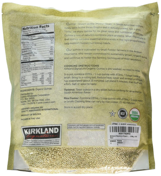 Kirkland Signature, Organic Quinoa, 4.5 Lbs