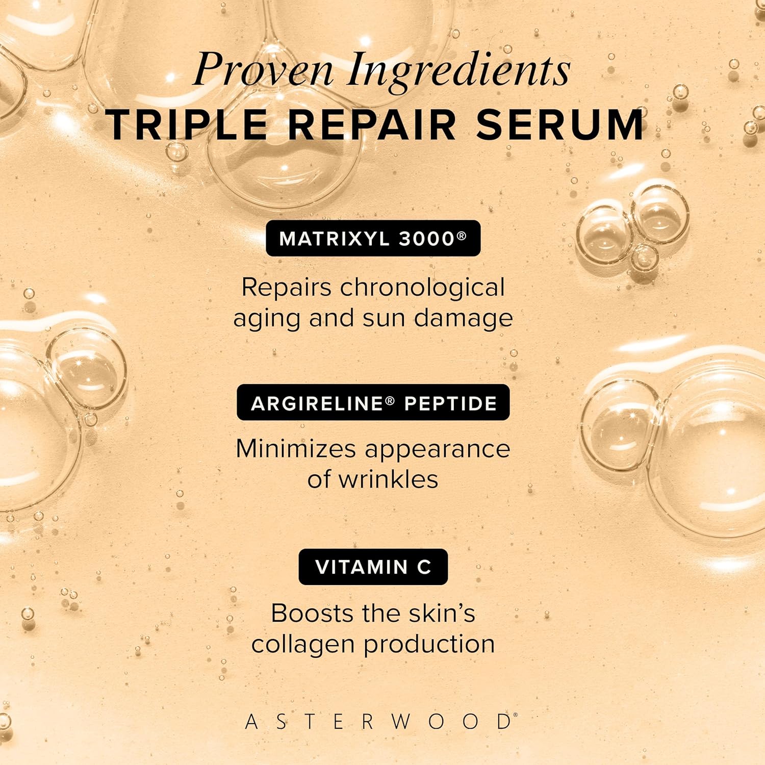 Asterwood Hyaluronic Acid Serum 1 Oz + Triple Repair Matrixyl 3000 Serum 1 Oz : Beauty & Personal Care