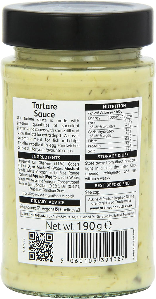 Atkins & Potts Tartare Sauce, 210 G