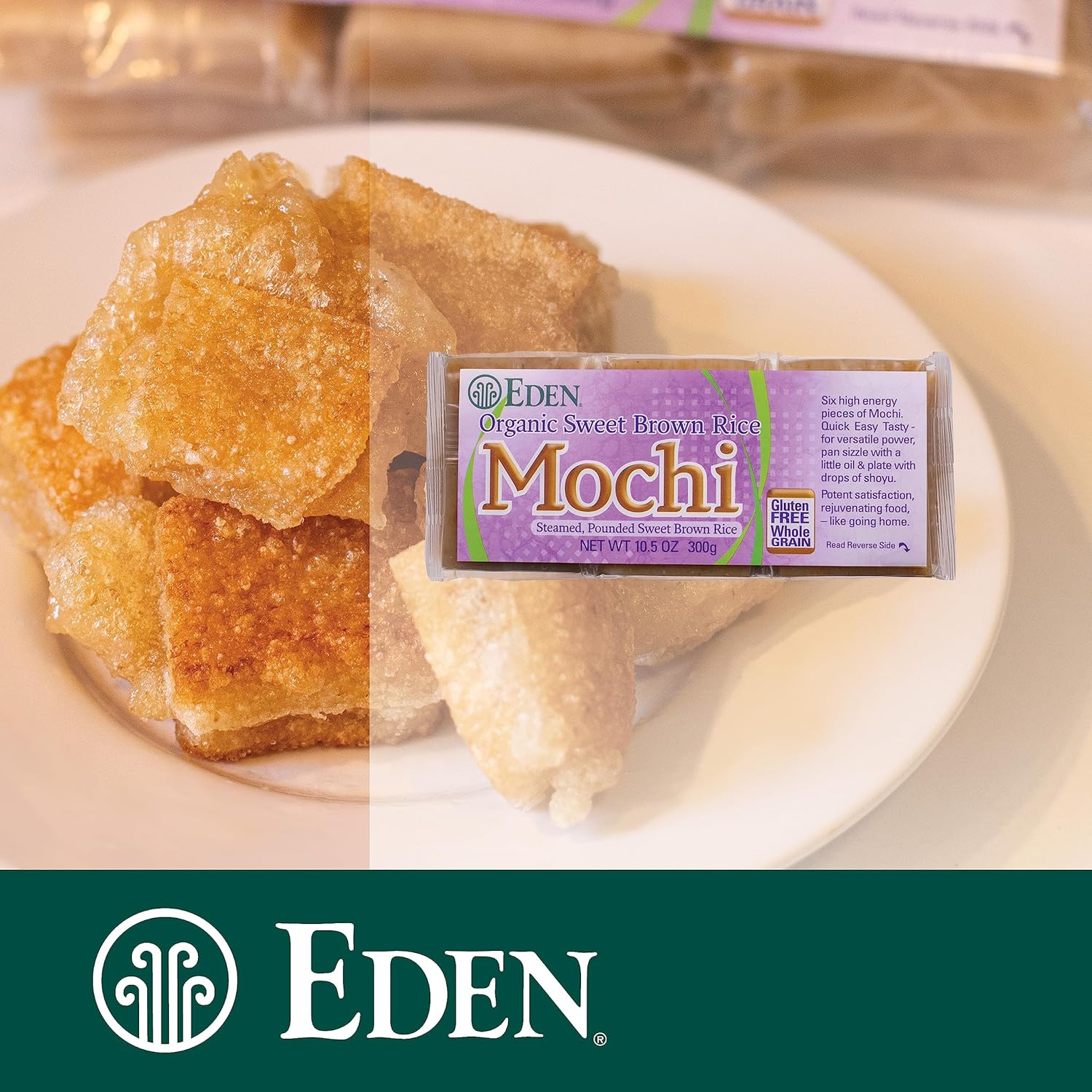 Eden Organic Sweet Brown Rice Mochi, Traditionally Made In Japan, Whole Grain, Macrobiotic, 10.5 Oz : Grocery & Gourmet Food
