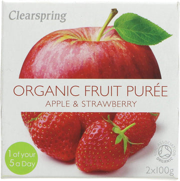 Clearspring Organic Fruit Purée - Apple & Strawberry