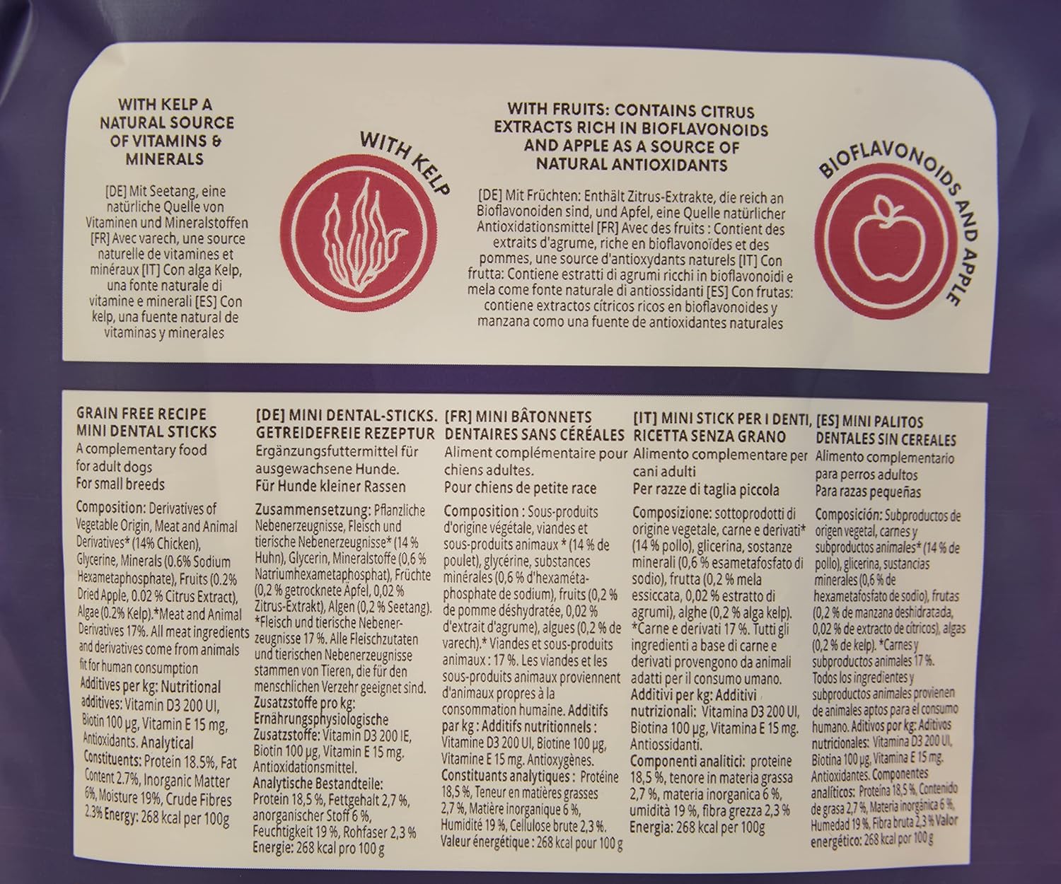 Amazon Brand - Lifelong Grain Free Recipe Mini Dental Sticks, Chicken, 56g, Pack of 8, for Small Breed dogs :Pet Supplies