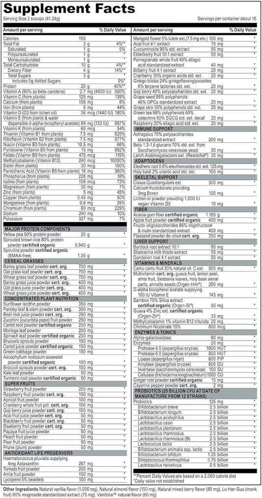 Vibrant Health, Maximum Vibrance, Complete Vegan Meal Shake With Plant