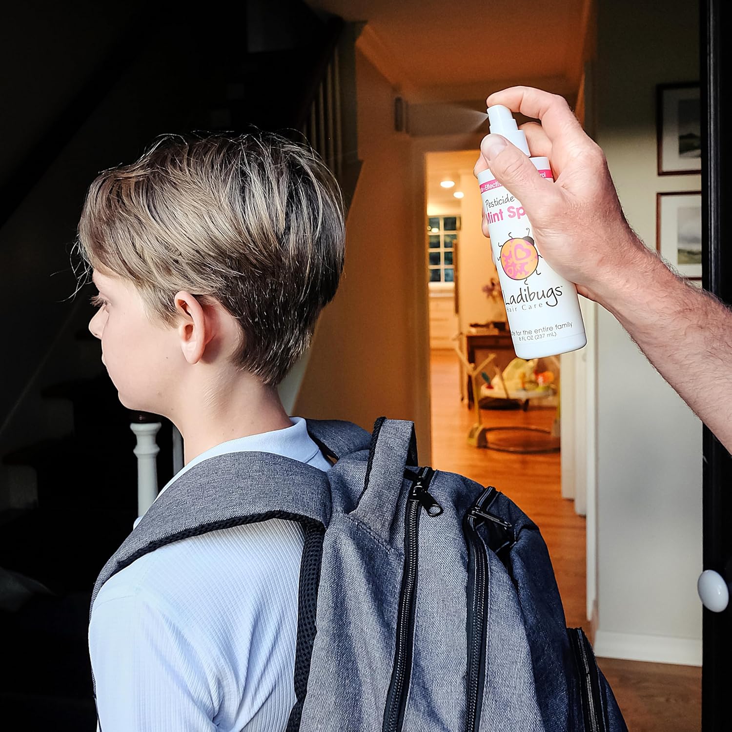 Ladibugs Lice Prevention Mint Spray 8Oz | Natural Ingredients | Highly Effective Lice Treatment Spray | Daily Use : Health & Household