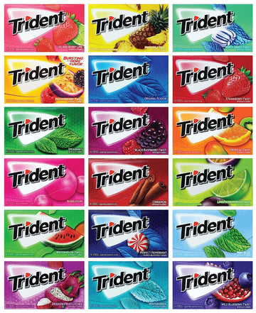 Niro Assortment | Trident Chewing Gum Sampler Gum Variety Pack | Sugar-Free | Assorted Flavor (10 Pack) Receive 10 Out Of The 18 Flavors