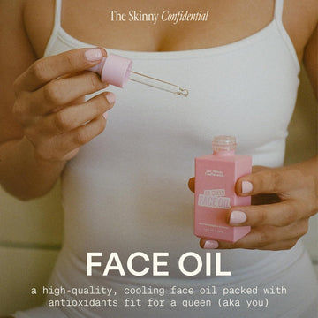 The Skinny Confidential Depuffing Face Oil - Lightweight Multi-Purpose Facial Moisturizer For Healthy Glowing Skin - Hydrates & Firms For Vibrant & Dewy Glow - Facial Serum For Fine Lines & Wrinkles