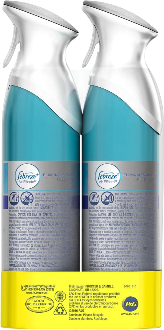 Febreze Air Effects Heavy Duty Crisp Clean Air Freshener, 2 Ct