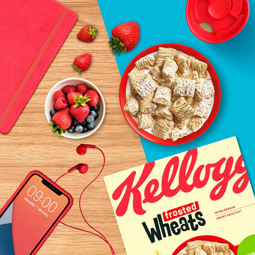Kellogg'S Frosted Wheats Breakfast Cereal Box, 500G
