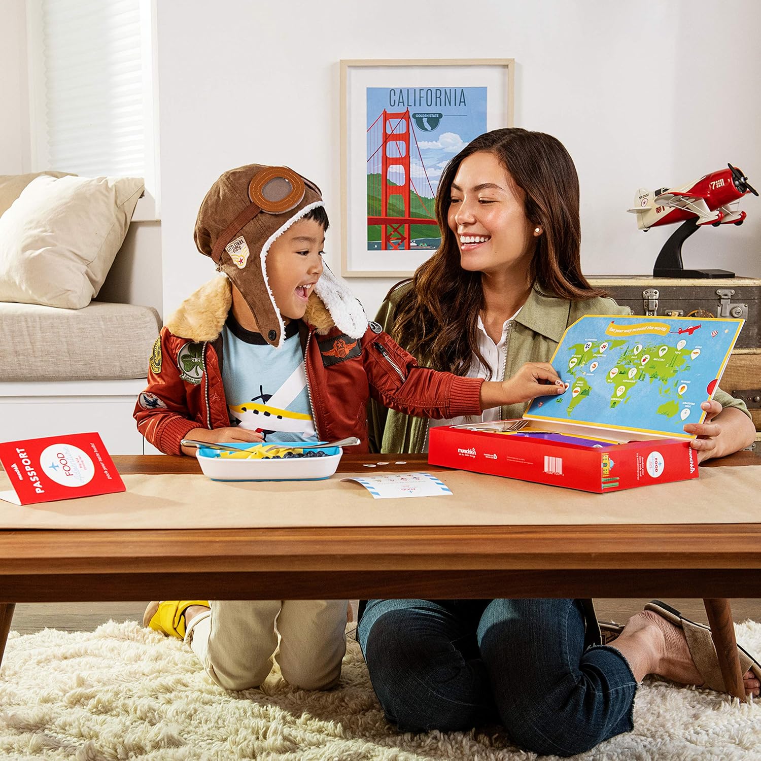 Munchkin Food Adventure Splash Toddler Dining Set, Includes Plate and Stainless Steel Utensils, Blue