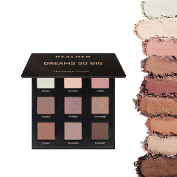 Realher Eyeshadow Palette - Dreams So Big - 9 Shades - Blush, Soft Pinks, Mauves
