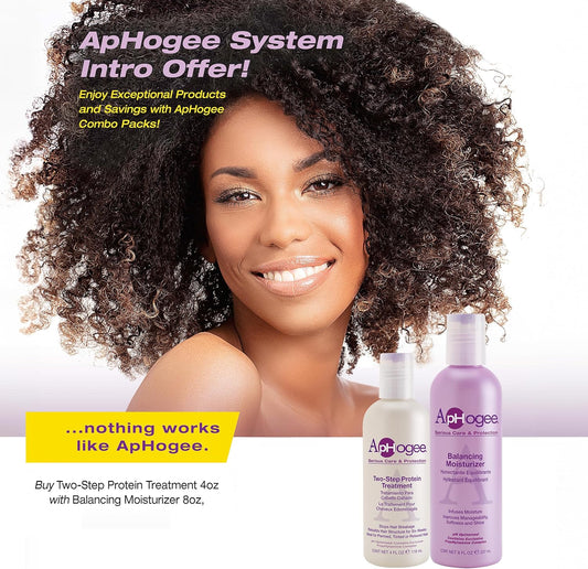 Aphogee Serious Hair Care Double Bundle (Balancing Moisturizer And Twostep Protein Treatment)