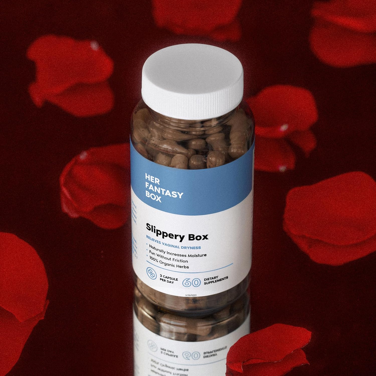 Her Fantasy Box Slippery Box Feminine Care for Vaginal Health | Feminine Care for Women, 60 Fast-Acting Capsules : Health & Household