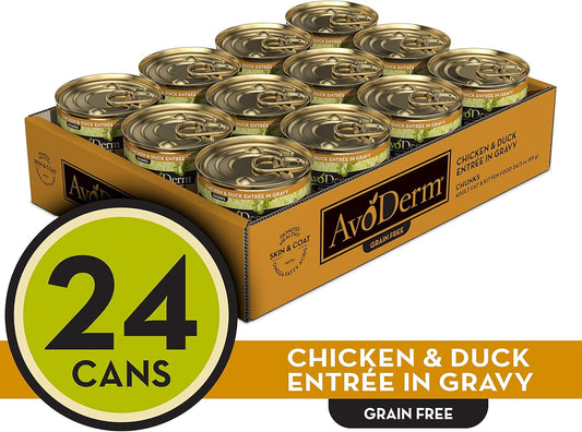Avoderm Natural Entree Chicken And Duck In Gravy For Cats, 3-Ounce Cans, Case Of 24