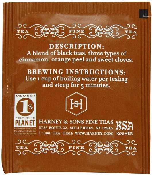 Harney & Sons Hot Cinnamon Spice Tea, 50 Tea Bags