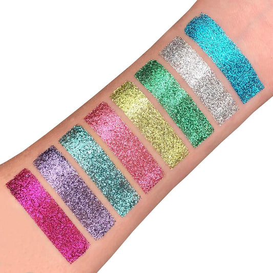 Biodegradable Eco Glitter Shakers By Moon Glitter - Silver - Cosmetic Bio Festival Makeup Glitter For Face, Body, Nails, Hair, Lips - 5G