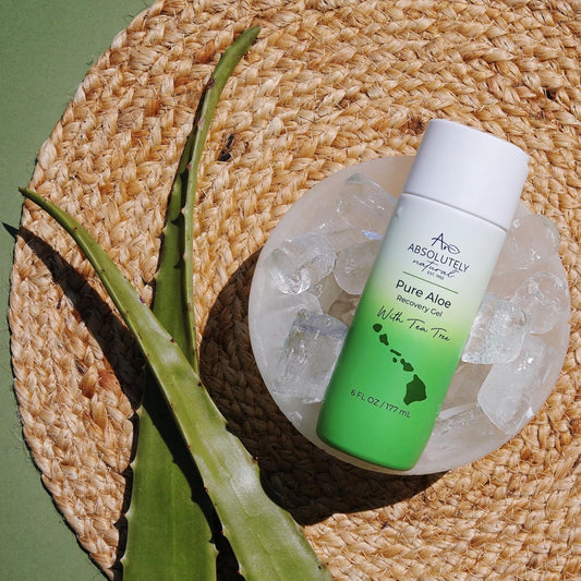 100% Pure Aloe Vera Cooling Gel - Lotion For Sunburn Relief & Rashes - Premium Sun Care With Vitamin E, Eucalyptus - 6 Oz