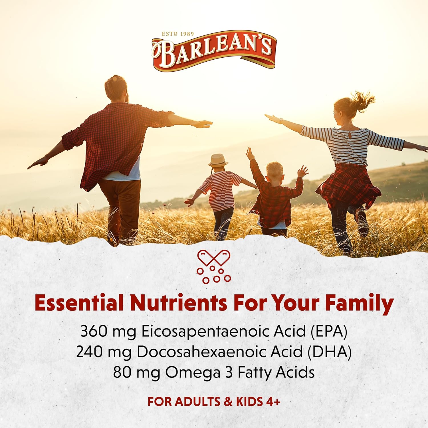 Barlean'S Omega 3 Fish Oil Supplements, Supplement Softgels For Men And Women, 600Mg Epa And Dha Fatty Acids, Orange Flavored, 100 Count : Health & Household