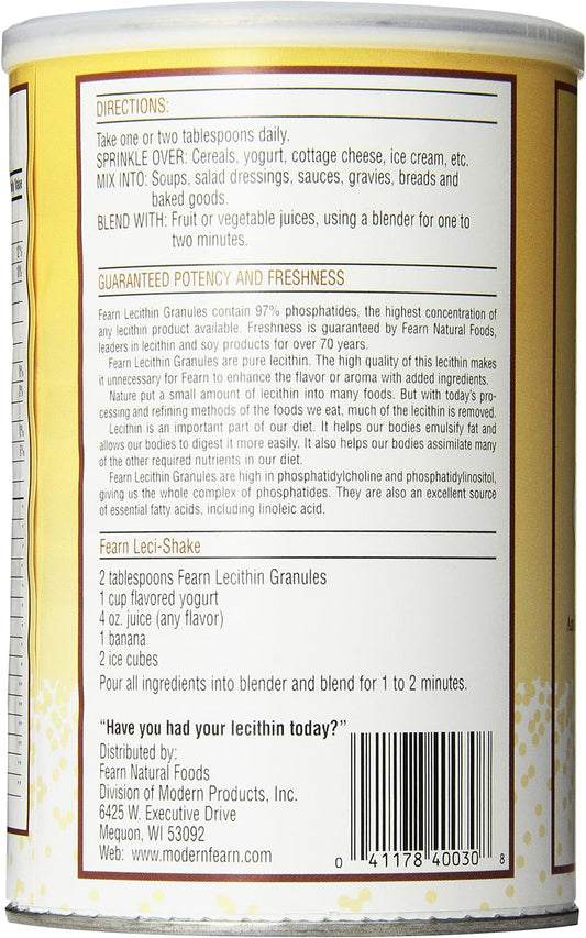 Fearn Natural Foods Lecithin Granules, 16 Ounce
