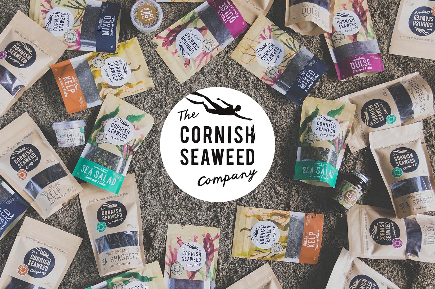 100% Organic Ocean Greens Dried Seaweed By The Cornish Seaweed Company | 15G Pouch | Add To Salads | 100% Organic Cornish Seaweed