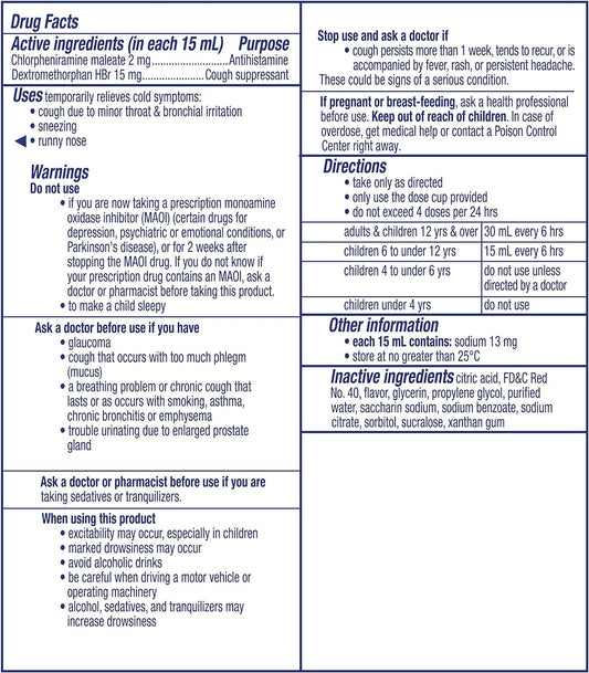 Vicks Nyquil Children'S, Nighttime Cold & Cough Multi-Symptom Relief, Relieves Sneezing, Runny Nose, Cough, Berry Flavor, 8 Fl Oz