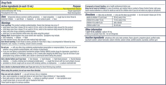 Vicks Children'S Multi-Symptom Cold Relief From Cough, Sore Throat, Fever; Free Of: Artificial Dyes & Flavors, High Fructose Corn Syrup & Alcohol, Citrus Orange Flavor, For Children Ages 6+, 6 Fl Oz
