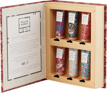 William Morris At Home Patchouli & Red Berry Hand Cream Gift Set Collection | Infused With Shea Butter & Essential Oils | Travel Friendly Sizes | 6 X 30Ml