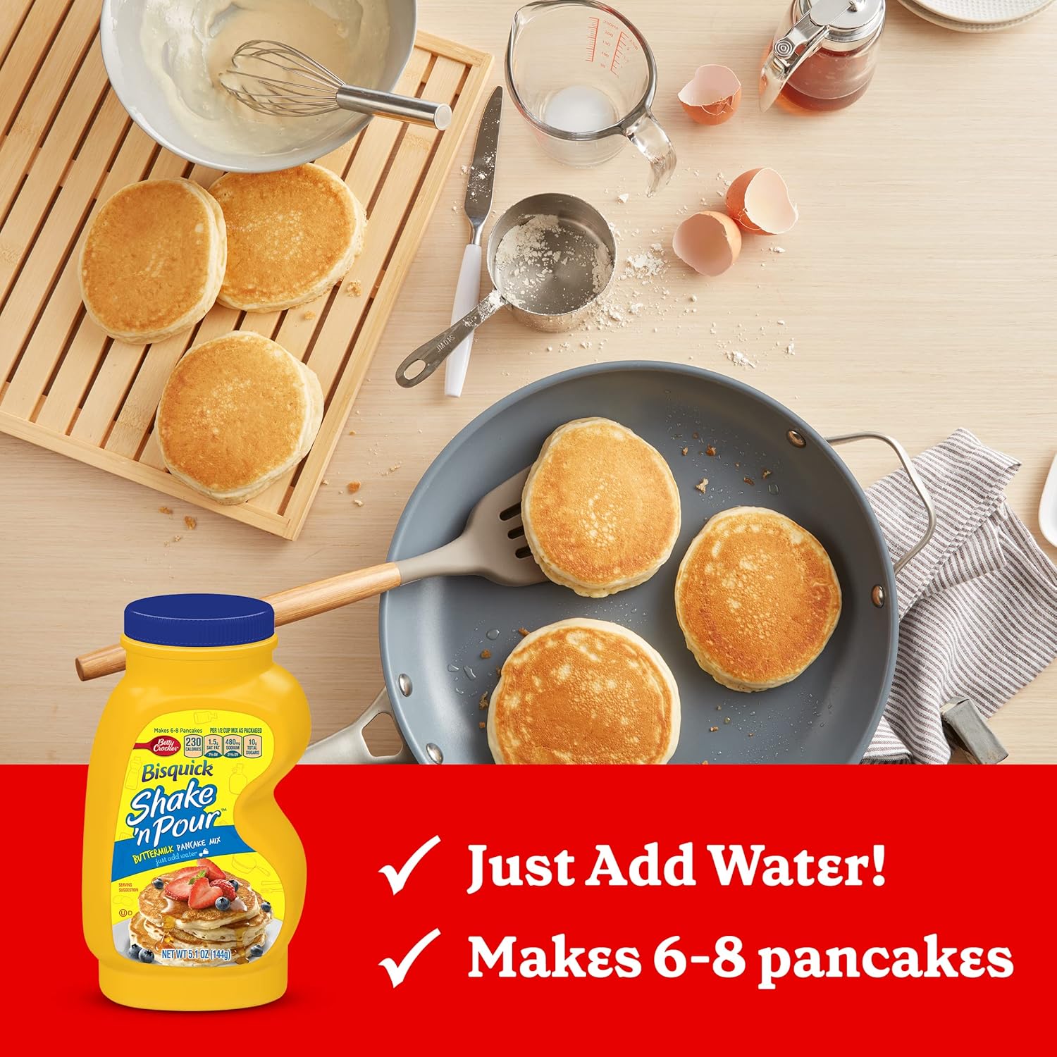 Betty Crocker Bisquick Shake 'n Pour Buttermilk Pancake Mix, 5.1 oz : Everything Else