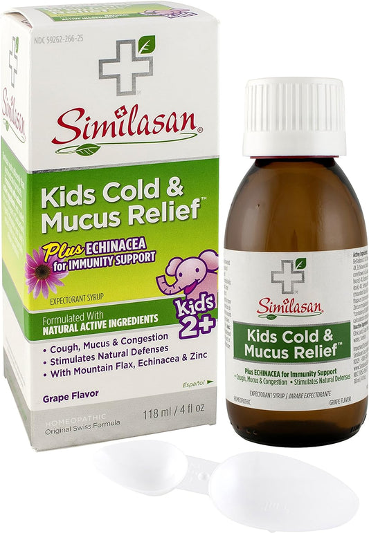 Similasan Kids Cold & Mucus Relief Syrup Plus Echinacea 4 Oz