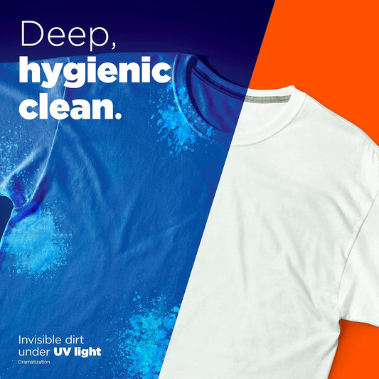 Tide Power Pods Hygienic Clean Heavy Duty Liquid Laundry Detergent Pacs He Compatible 45 Count Hypoallergenic Free And Clear Of Dyes And Perfumes For Visible And Invisible Dirt