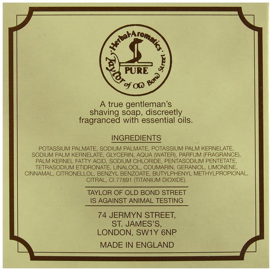 Taylor Of Old Bond Street Sandalwood Shaving Soap In A Wooden Bowl, 3.5 Oz