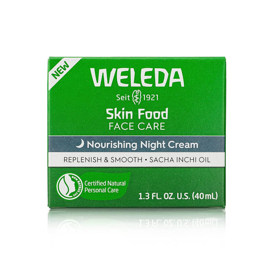 Weleda Skin Food Face Care Nourishing Night Cream, 1.3 Fluid Ounce, Plant Rich Moisturizer with Sacha Inchi Oil, Cica and Squalane