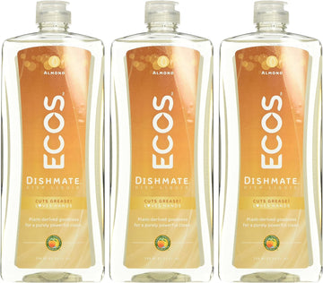 Earth Friendly Products Dishmate, Dishwashing Liquid, Natural Almond, 25 Ounce (Pack Of 3)