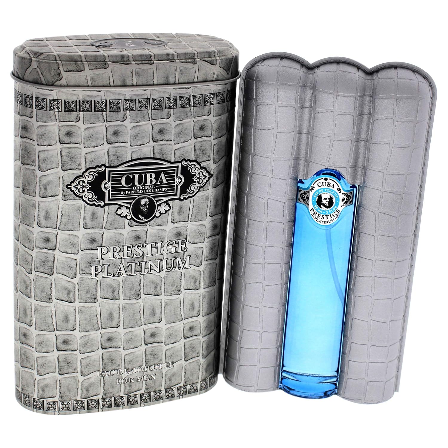 Cuba Original By Parfums Des Champs Prestige Platinum By Cuba, 3 Oz Eau De Toilette Spray For Men (Cubprpm0009002) : Beauty & Personal Care