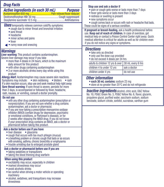 Vicks Nyquil Nighttime Cold & Flu Relief – 12 Fl Oz, Original Flavor