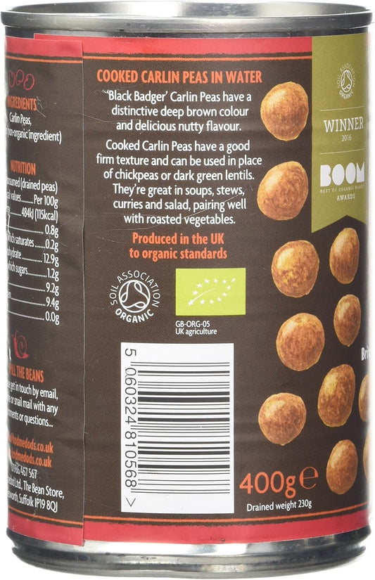 Hodmedods Carlin Peas In Water 400 G (Pack Of 12)