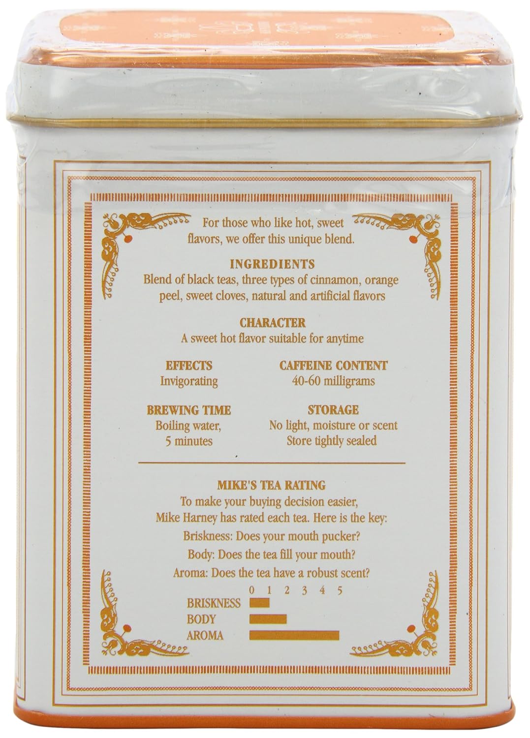 Harney & Sons Classic Hot Cinnamon Spice Tea, 20 Tea Sachets, 1.4 Oz