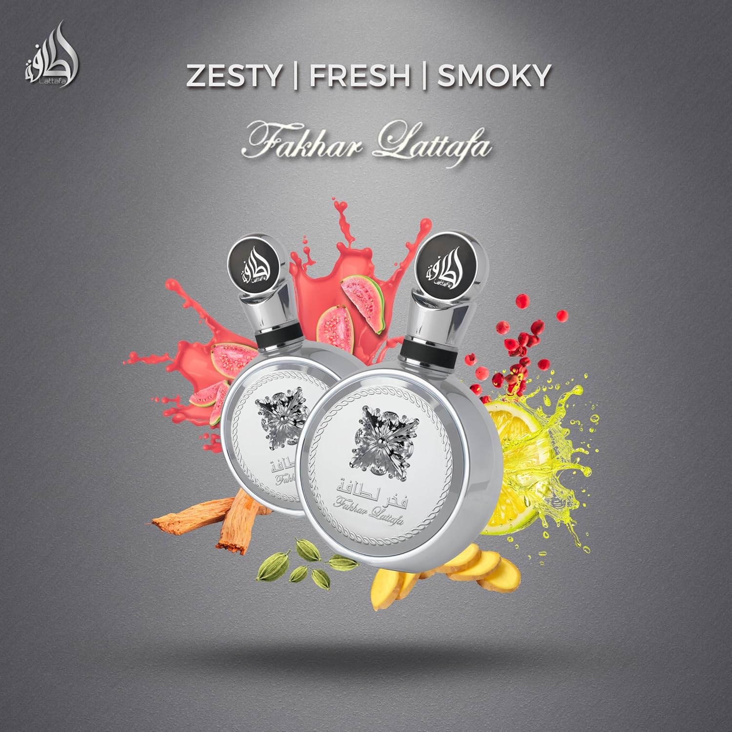 Lattafa Fakhar Platin Eau De Parfum For Men β 100Ml | Spicy Woody Fragrance With Bergamot, Ginger & Sandalwood | Bold, Modern Scent | Long Lasting Arabic Perfume : Beauty & Personal Care