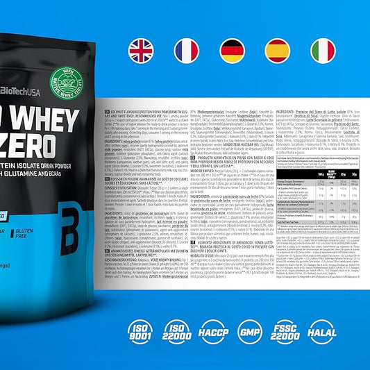 Biotechusa Iso Whey Zero | Premium Whey Protein Isolate | Grass-Fed | Enzyme-Free | Sugar- And Gluten-Free, 500 G, Dark Chocolate
