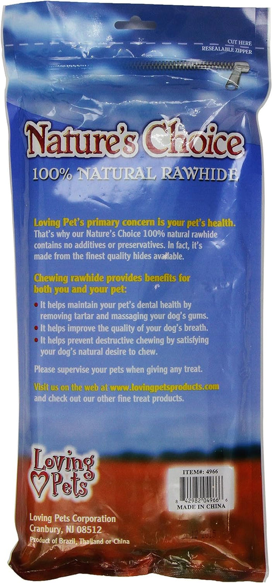 Loving Pets Nature's Choice - 12" Munchy Rawhide Sticks Assorted Colors (6 Pack) : Pet Supplies