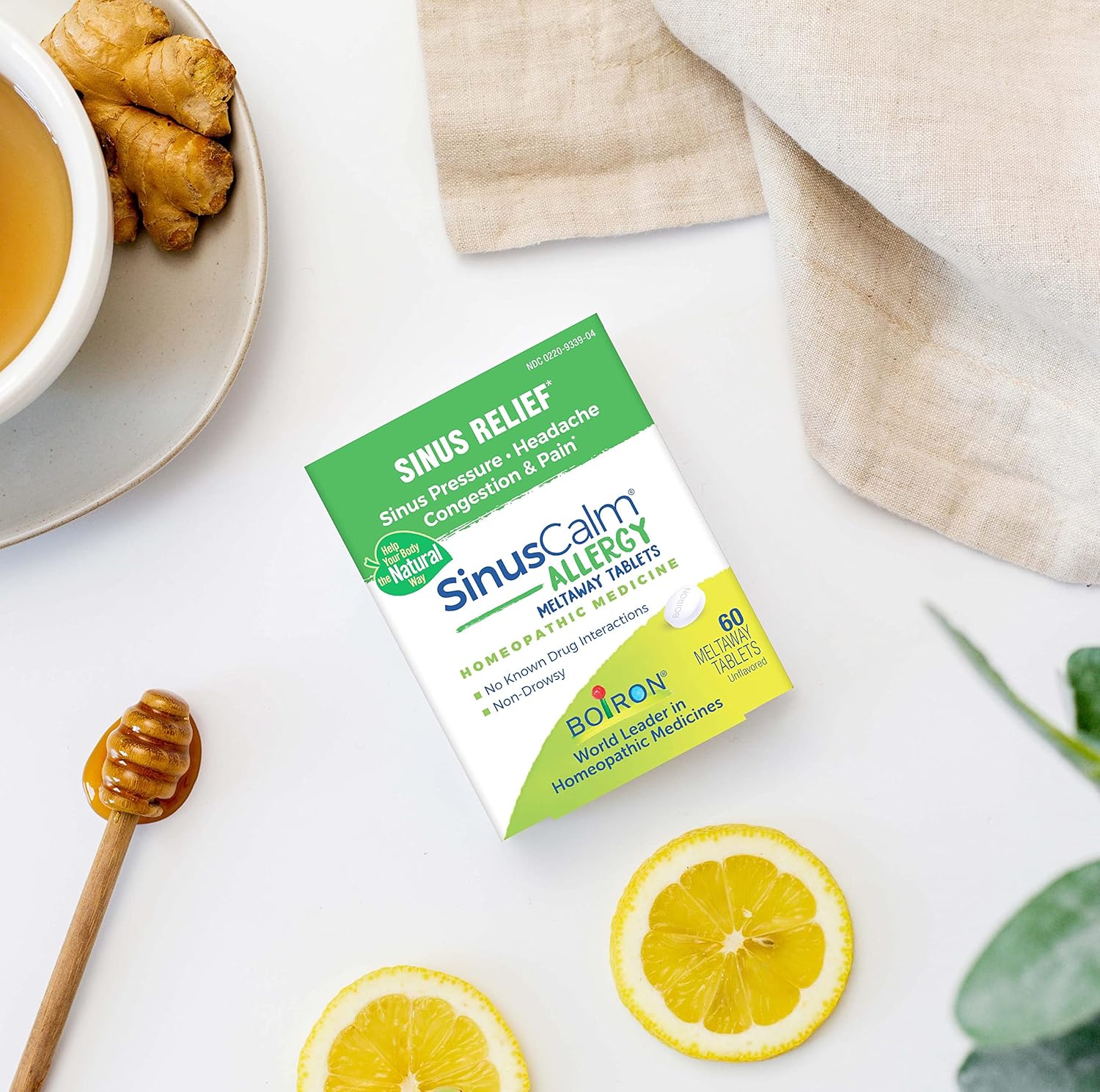 Boiron Sinuscalm Allergy Tablets For Relief From Sinus Pressure, Sinus Headache, Or Sinus Congestion And Pain - 60 Count