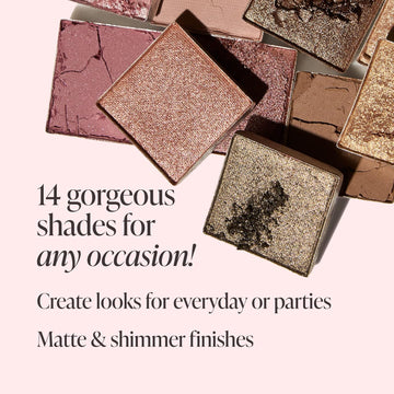 Mally Beauty Nude Attitude Eyeshadow Palette With Double-Ended Brush