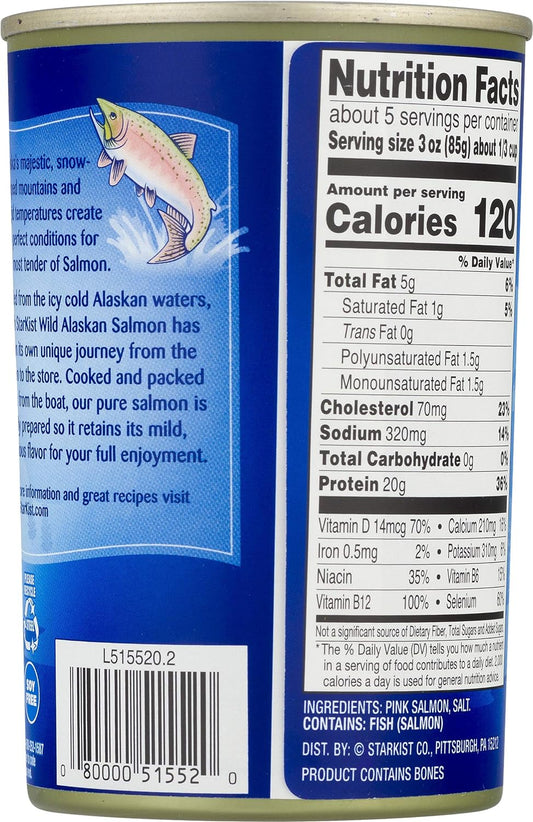 Starkist Wild Alaskan Pink Salmon, 14.75 Ounce (Pack Of 12)