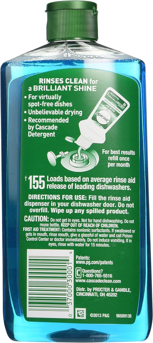 Cascade Rinse Aid, Dishwasher Rinse Agent, Original Scent, 16 Fl Oz