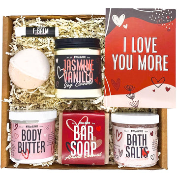 Wax & Wit Gifts For Mom, Luxury Spa Set For Mom: Heartfelt Mother'S Day & Birthday Pampering Kit | Handcrafted 7-Piece Relaxation Set From Daughter, Son - Mom Birthday Gifts, Mothers Day Gifts