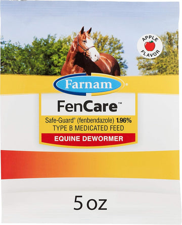 Farnam Fencare Safe-Guard (Fenbendazole) 1.96% Type B Medicated Feed Equine Dewormer 5 Ounces