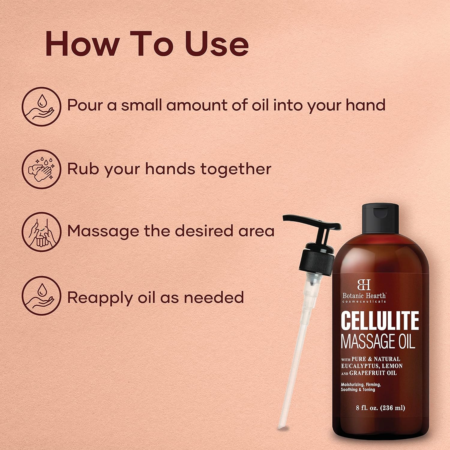 Botanic Hearth Cellulite Massage Oil - Cellulite Oil for Thighs - Uniq